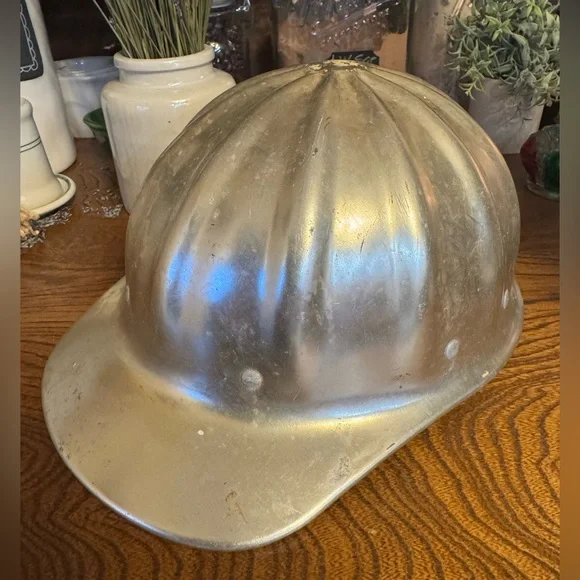 VTG Superlite by Fibre Metal Chester PA USA Aluminum Helmet Hard Hat Logging etc - Picture 1 of 12